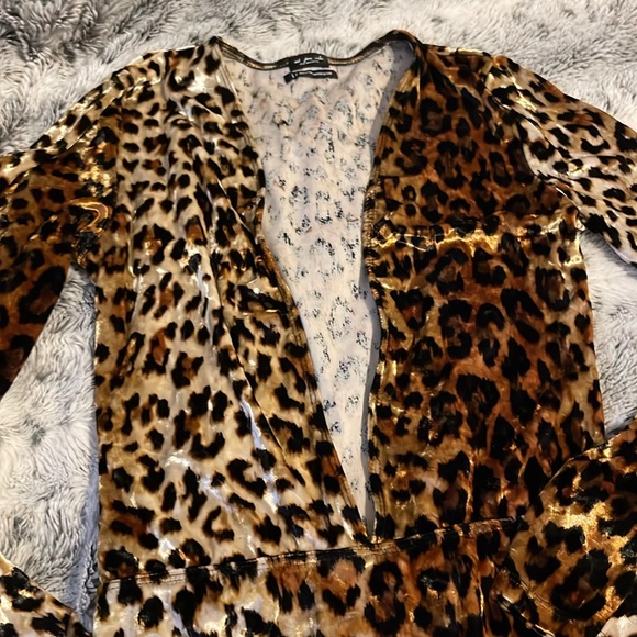 Urban Outfitters Leopard Velvet Bodysuit - Picture 3 of 4